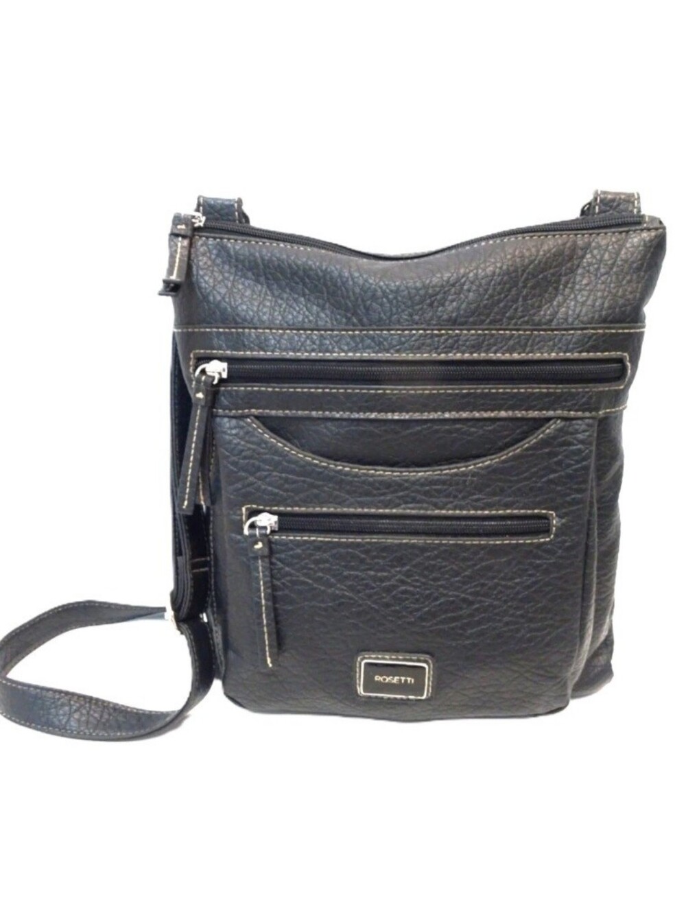 Rosetti Black Pebbled Crossbody Bag